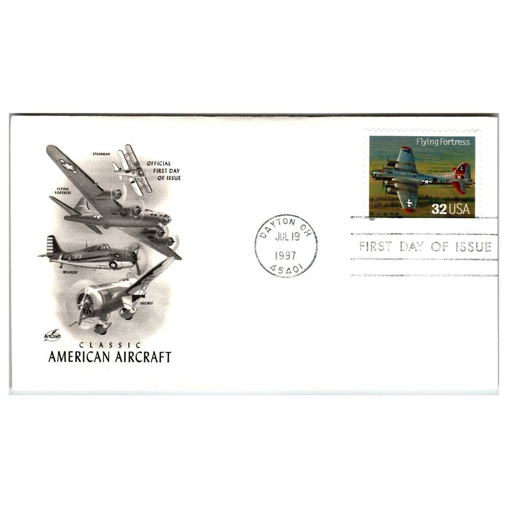 Scott #3135 Flying Fortress 1997 First Day Cover FDC ArtCraft Dayton OH